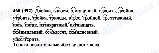 ГДЗ Російська мова 6 клас сторінка 460(392)