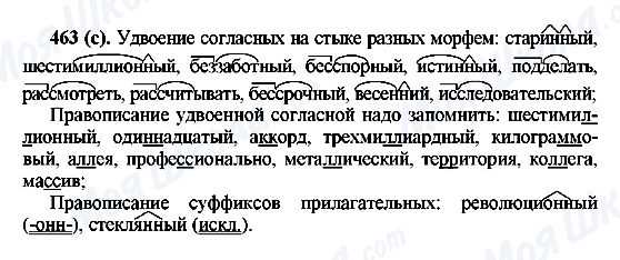 ГДЗ Російська мова 6 клас сторінка 463