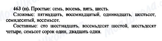 ГДЗ Російська мова 6 клас сторінка 463(н)