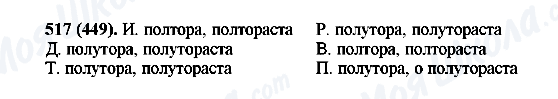 ГДЗ Русский язык 6 класс страница 517(449)