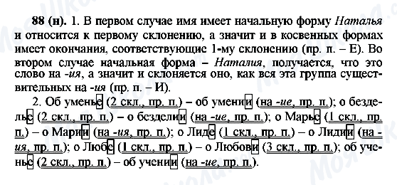 ГДЗ Російська мова 6 клас сторінка 88(н)