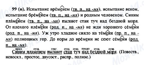 ГДЗ Русский язык 6 класс страница 99(н)