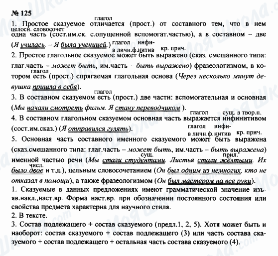 ГДЗ Русский язык 8 класс страница 125