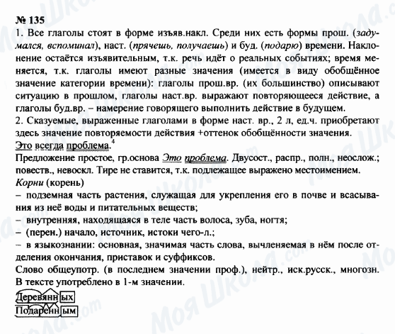 ГДЗ Російська мова 8 клас сторінка 135