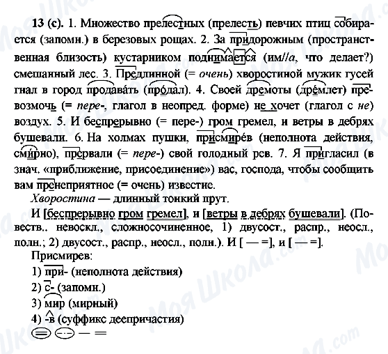 ГДЗ Русский язык 6 класс страница 13(с)