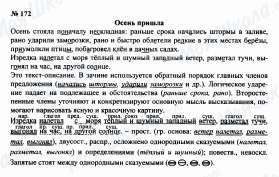 ГДЗ Російська мова 8 клас сторінка 172