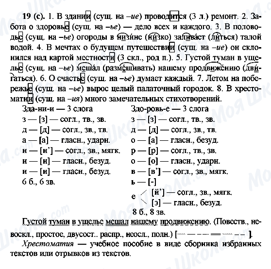 ГДЗ Російська мова 6 клас сторінка 19(с)