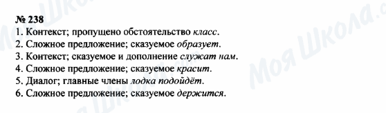 ГДЗ Російська мова 8 клас сторінка 238