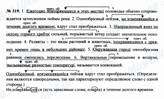 ГДЗ Російська мова 8 клас сторінка 319