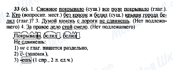 ГДЗ Російська мова 6 клас сторінка 33(c)