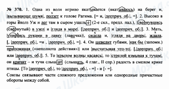 ГДЗ Російська мова 8 клас сторінка 370