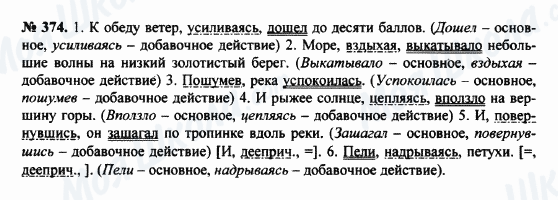 ГДЗ Російська мова 8 клас сторінка 374