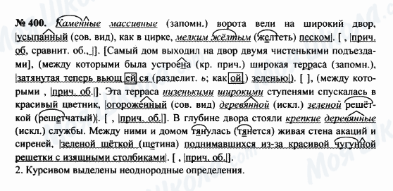 ГДЗ Російська мова 8 клас сторінка 400