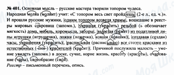 ГДЗ Російська мова 8 клас сторінка 401