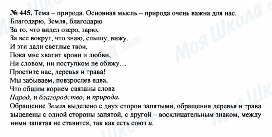 ГДЗ Російська мова 8 клас сторінка 445