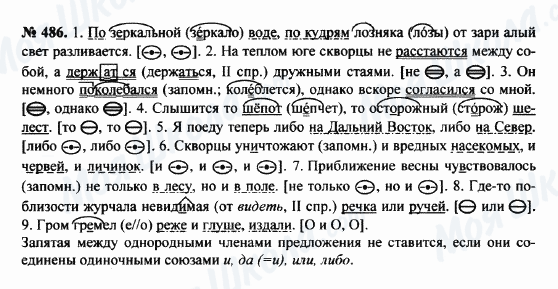 ГДЗ Російська мова 8 клас сторінка 486