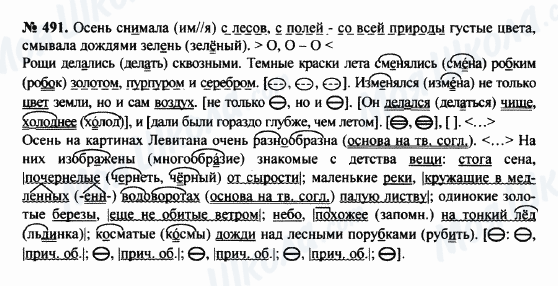 ГДЗ Російська мова 8 клас сторінка 491