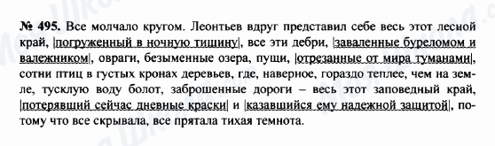 ГДЗ Російська мова 8 клас сторінка 495