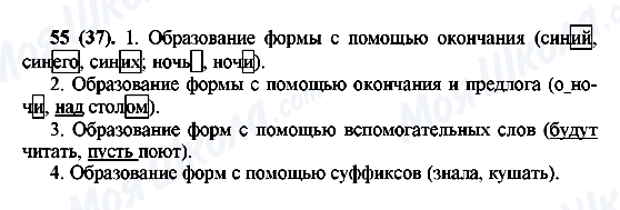 ГДЗ Російська мова 6 клас сторінка 55(37)