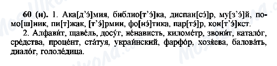 ГДЗ Російська мова 6 клас сторінка 60(н)