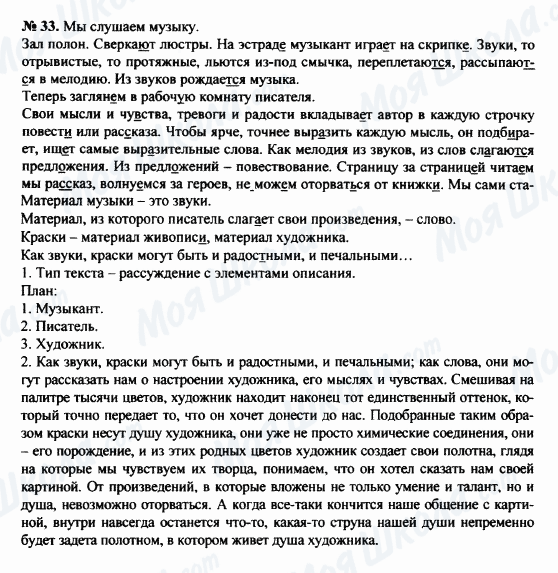 ГДЗ Російська мова 8 клас сторінка 33