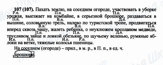 ГДЗ Російська мова 5 клас сторінка 107(107)