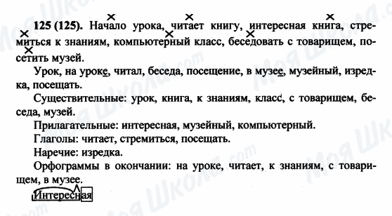 ГДЗ Російська мова 5 клас сторінка 125(125)