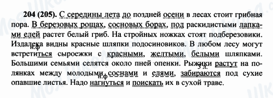 ГДЗ Російська мова 5 клас сторінка 204(205)
