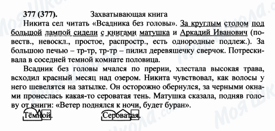 ГДЗ Російська мова 5 клас сторінка 377(377)