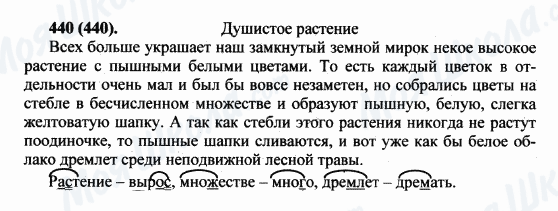 ГДЗ Російська мова 5 клас сторінка 440(440)