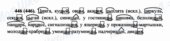 ГДЗ Російська мова 5 клас сторінка 446(446)