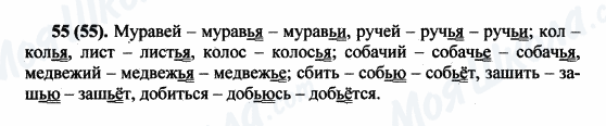 ГДЗ Російська мова 5 клас сторінка 55(55)