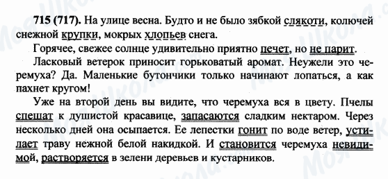 ГДЗ Русский язык 5 класс страница 715(717)