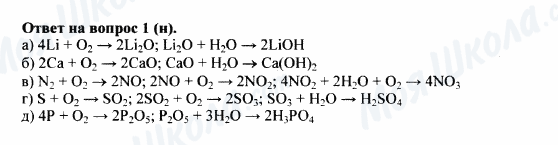 ГДЗ Химия 8 класс страница 1(H)