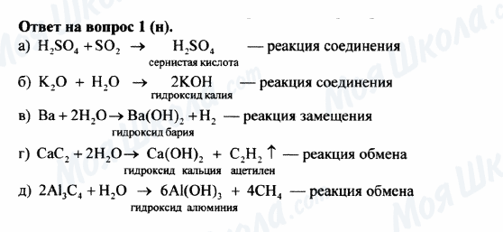 ГДЗ Хімія 8 клас сторінка 1(H)