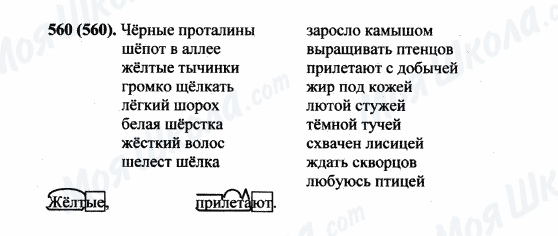 ГДЗ Російська мова 5 клас сторінка 560(560)