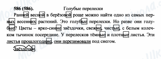 ГДЗ Русский язык 5 класс страница 586(586)