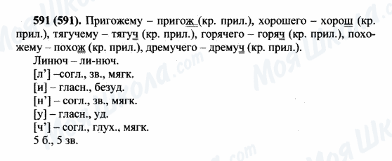 ГДЗ Російська мова 5 клас сторінка 591(591)