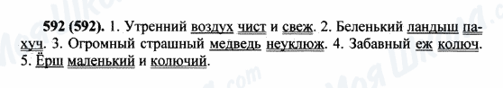 ГДЗ Російська мова 5 клас сторінка 592(592)