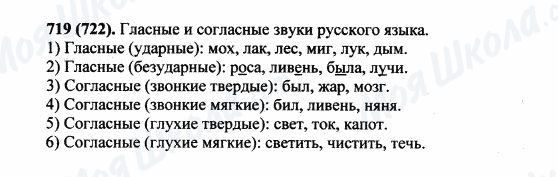 ГДЗ Російська мова 5 клас сторінка 719(722)