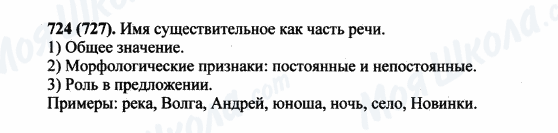 ГДЗ Російська мова 5 клас сторінка 724(727)