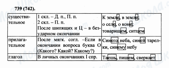 ГДЗ Російська мова 5 клас сторінка 739(742)