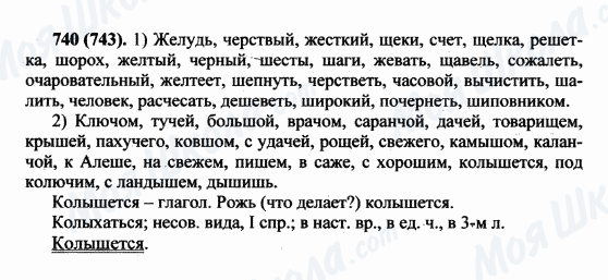 ГДЗ Російська мова 5 клас сторінка 740(743)