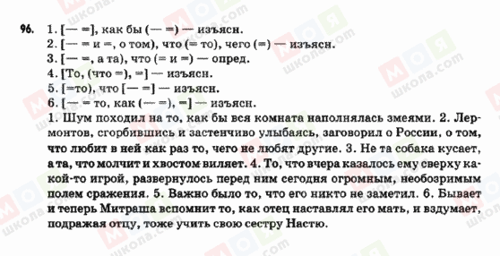 ГДЗ Російська мова 9 клас сторінка 96