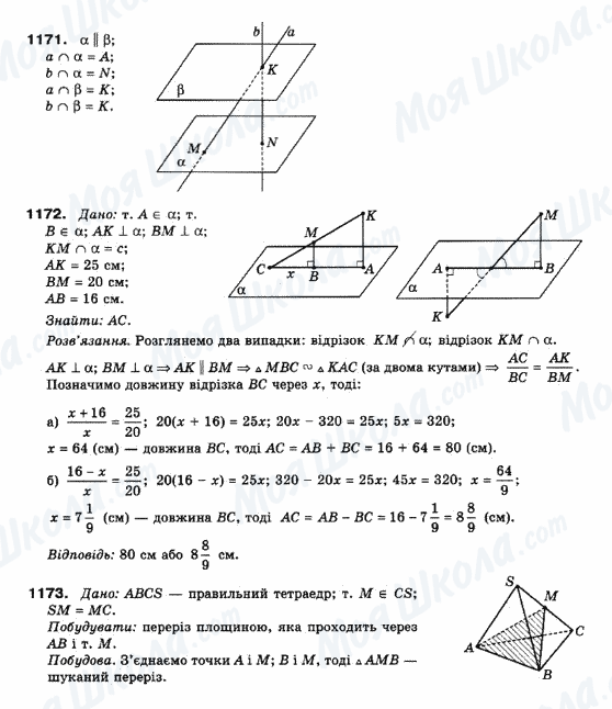 ГДЗ Математика 10 клас сторінка 1171-1173