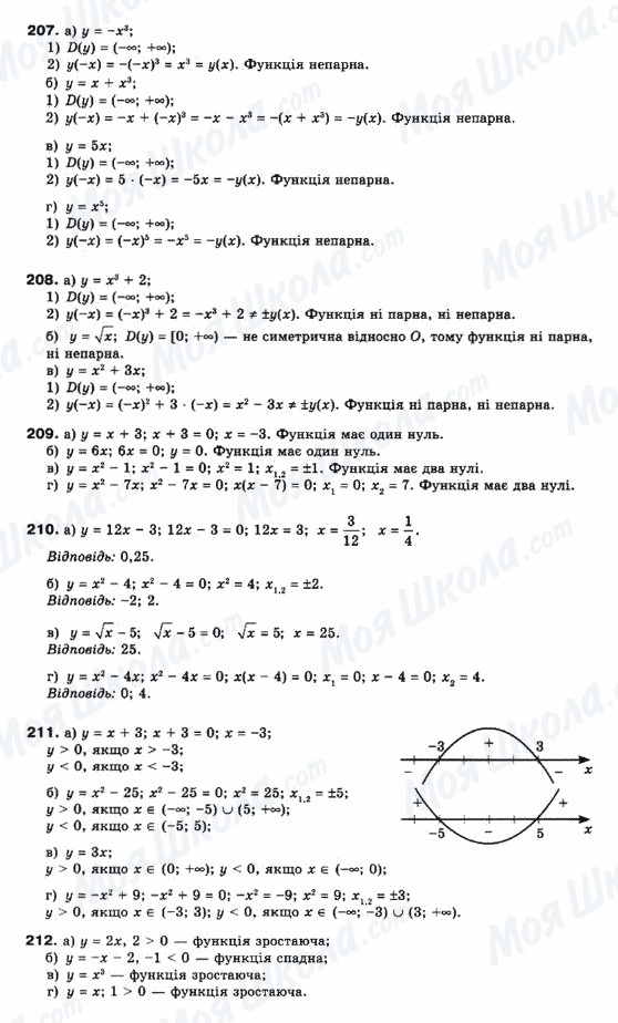 ГДЗ Математика 10 клас сторінка 207-212