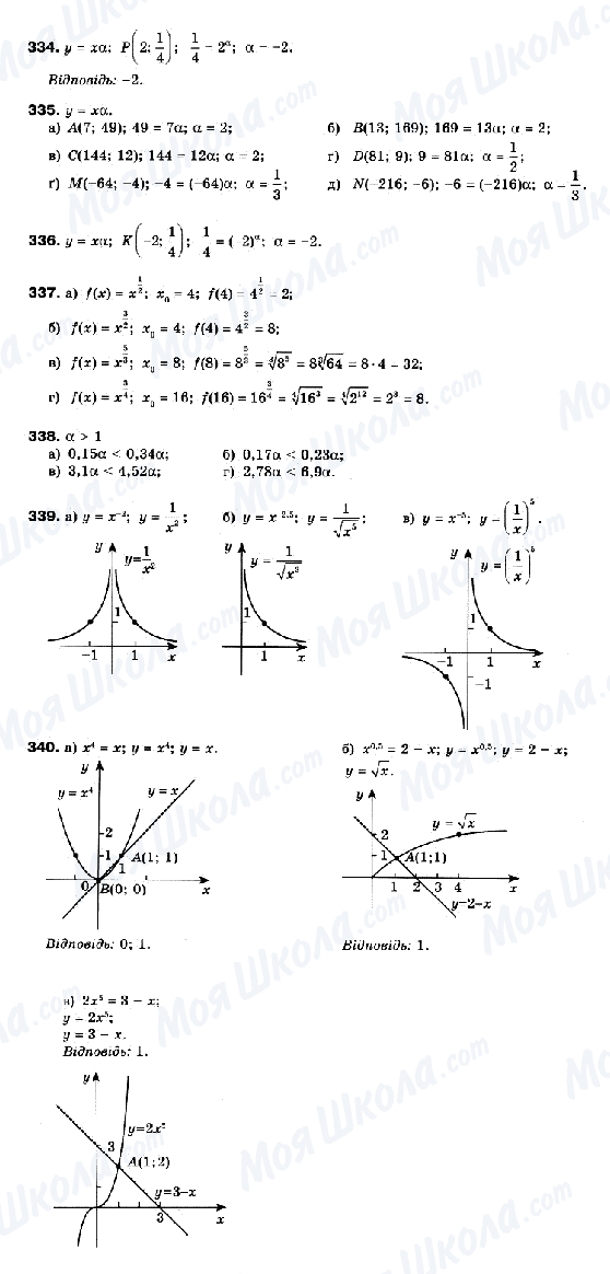 ГДЗ Математика 10 клас сторінка 334-340