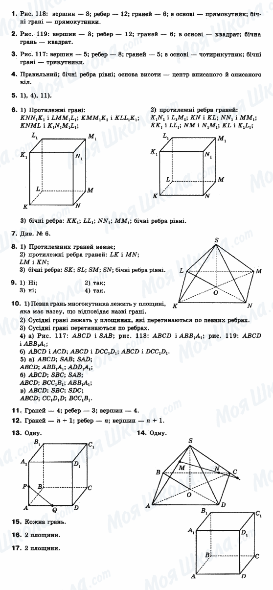 ГДЗ Математика 10 клас сторінка 1-17