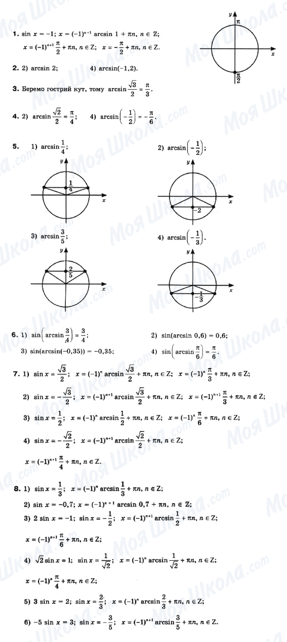 ГДЗ Математика 10 клас сторінка 1-8