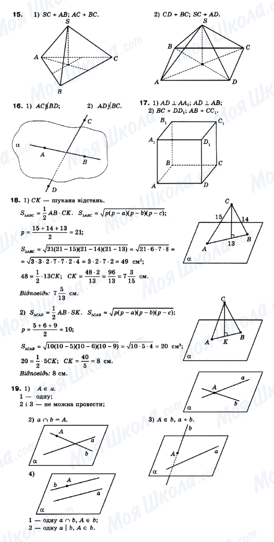 ГДЗ Математика 10 клас сторінка 15-16-18-19